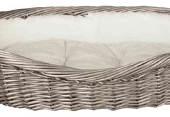 TRIXIE MAND WILG MET BINNENVOERING EN KUSSEN GRIJS