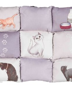 TRIXIE KUSSEN PATCHWORK CAT GRIJS