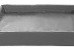 BIA BED KUNSTLEER HOES HONDENMAND GRIJS