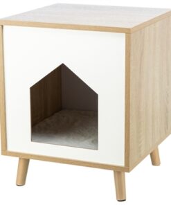 TRIXIE KATTENMAND HUIS ISA HOUTLOOK LICHTBRUIN / WIT