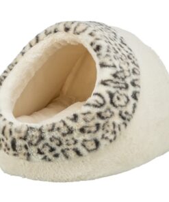 TRIXIE KATTENMAND IGLO LEO  SOFT PLUCHE CREME / PANTERPRINT